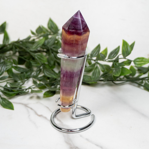 Rainbow Fluorite Point on Stand #2