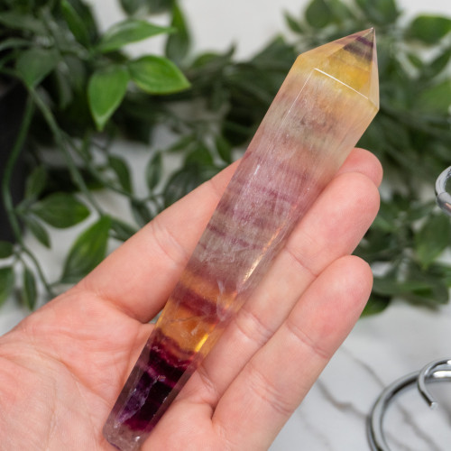 Rainbow Fluorite Point on Stand #1