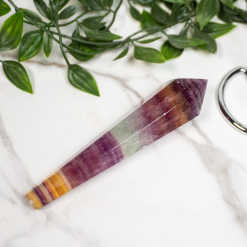 Rainbow Fluorite Point on Stand #2