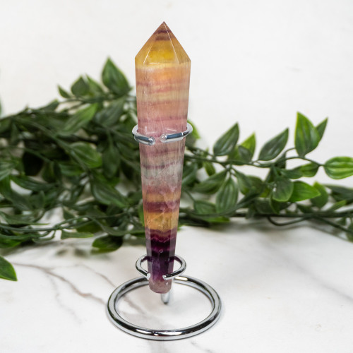 Rainbow Fluorite Point on Stand #1