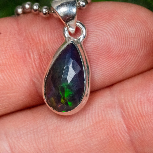 Black Ethiopian Opal Necklace #2