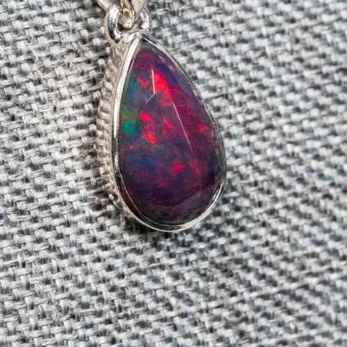 Black Ethiopian Opal Necklace #1