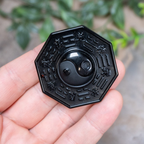 Obsidian Ying Yang Idol