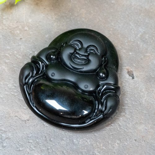 Obsidian Buddha Idol