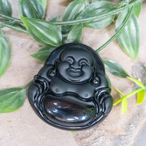 Obsidian Buddha Idol