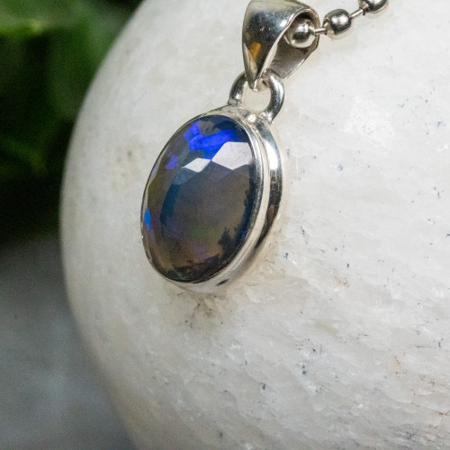 Black Ethiopian Opal Necklace #6