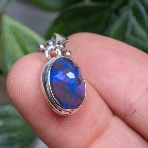 Black Ethiopian Opal Necklace #6