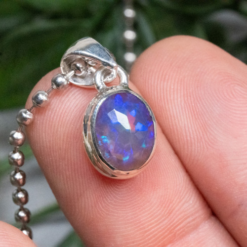 Black Ethiopian Opal Necklace #5
