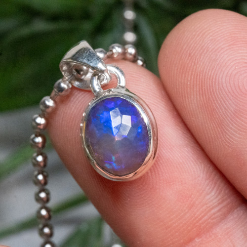 Black Ethiopian Opal Necklace #5