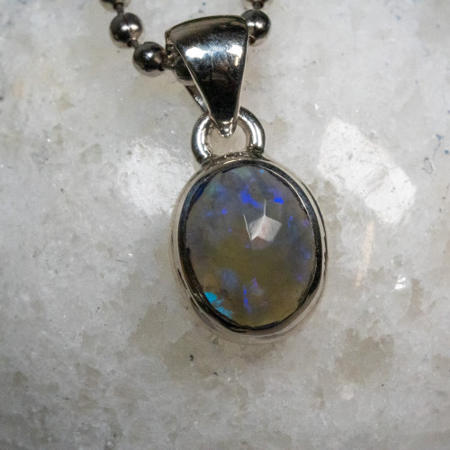 Black Ethiopian Opal Necklace #5