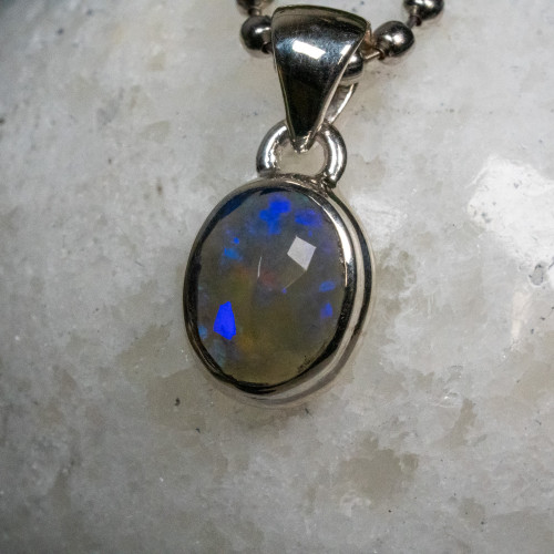 Black Ethiopian Opal Necklace #5