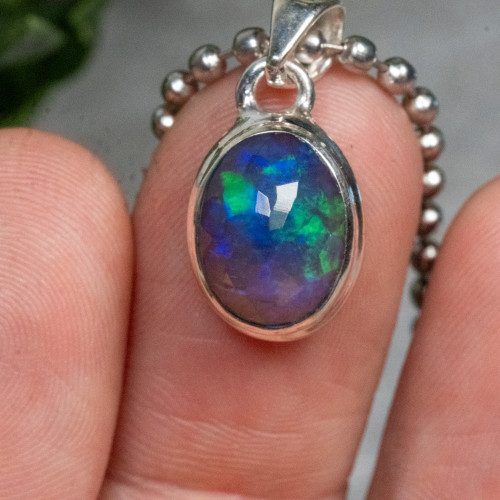 Black Ethiopian Opal Necklace #4