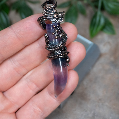 Fluorite Dragon Necklace #6