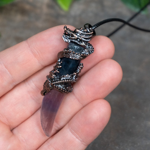 Fluorite Dragon Necklace #4