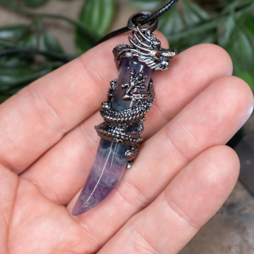 Fluorite Dragon Necklace #2