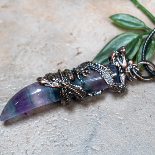 Fluorite Dragon Necklace #2