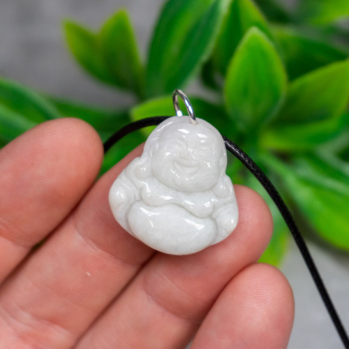 Jade Happy Buddha Necklace