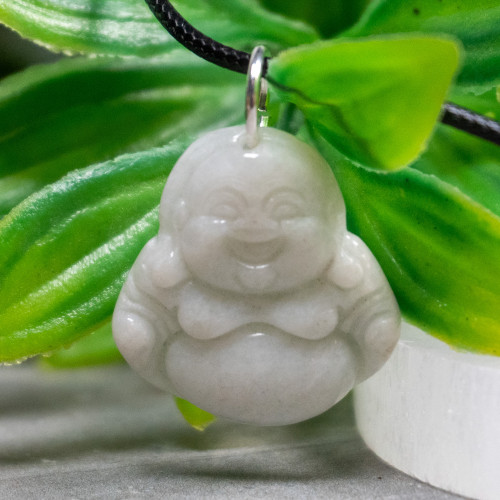 Jade Happy Buddha Necklace