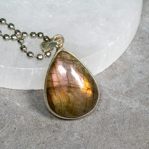 Purple Labradorite Necklace #1