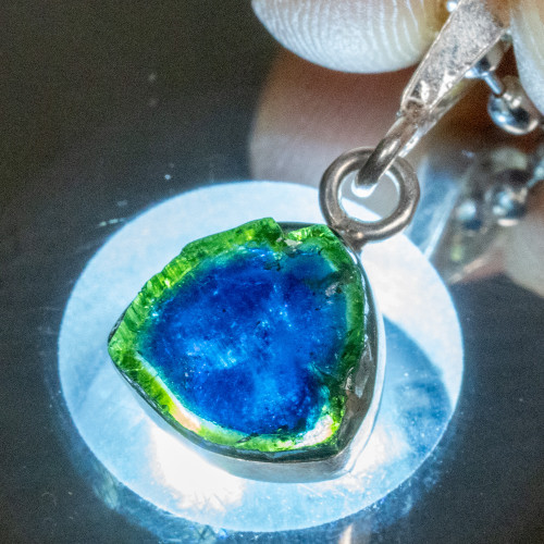 Blue and Green Tourmaline Necklace #1