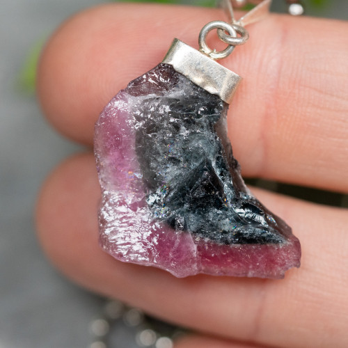 Blue and Pink Tourmaline Necklace #1