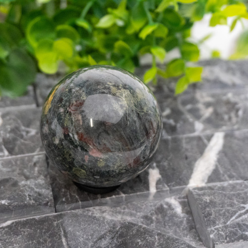 Plum Blossom Jasper Sphere #6