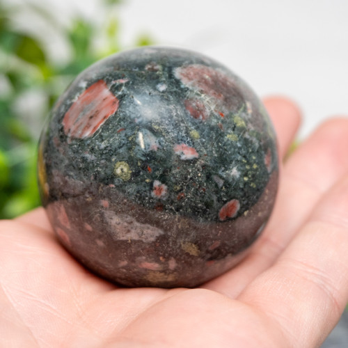Plum Blossom Jasper Sphere #6