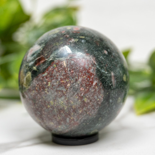 Plum Blossom Jasper Sphere #3