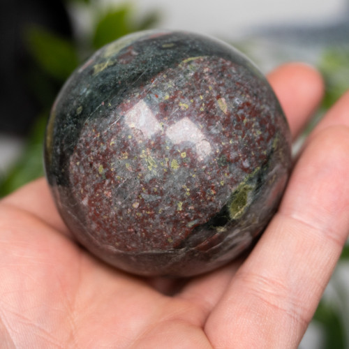 Plum Blossom Jasper Sphere #3