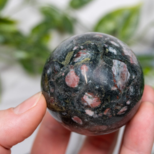 Plum Blossom Jasper Sphere #2