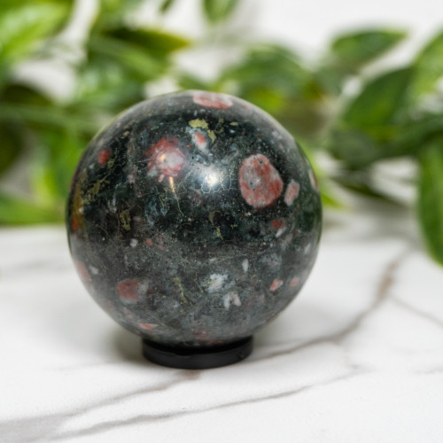 Plum Blossom Jasper Sphere #1