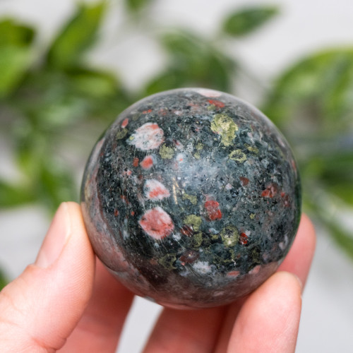Plum Blossom Jasper Sphere #1