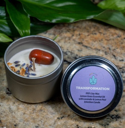 Transformation Intention Candle 2oz - Red Jasper