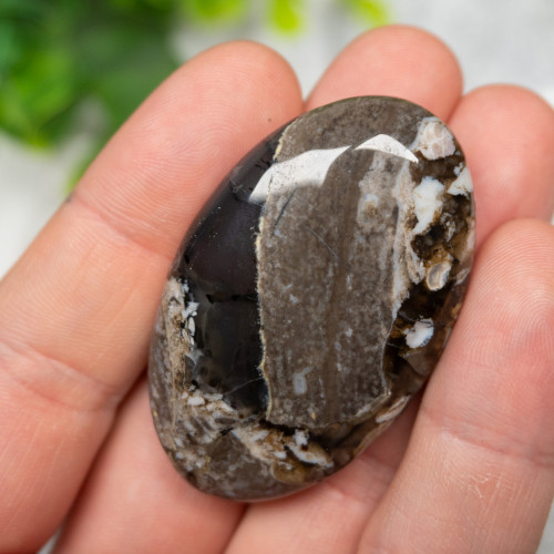 Volcano Agate (UV Reactive) Palmstone #19