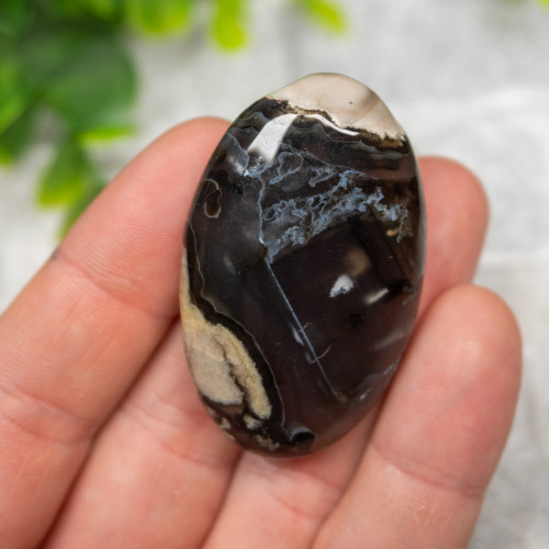 Volcano Agate (UV Reactive) Palmstone #18