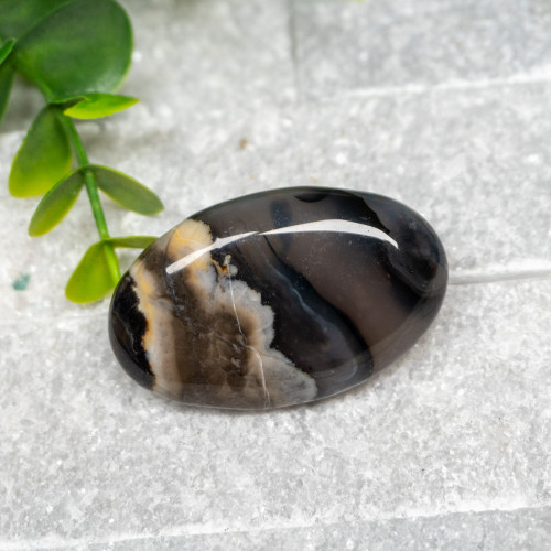 Volcano Agate (UV Reactive) Palmstone #16