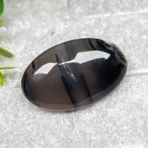 Volcano Agate (UV Reactive) Palmstone #17