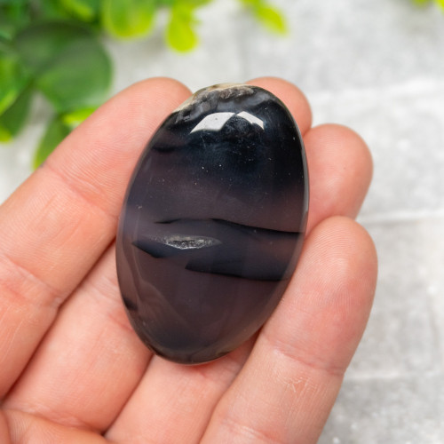 Volcano Agate (UV Reactive) Palmstone #17