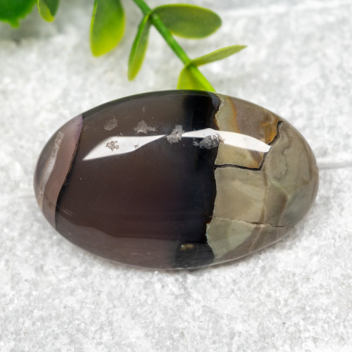 Volcano Agate (UV Reactive) Palmstone #14