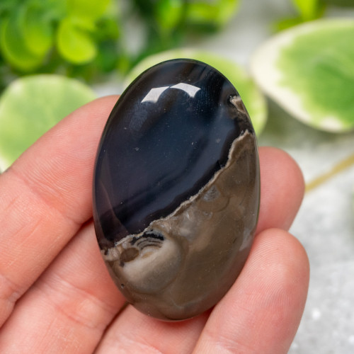 Volcano Agate (UV Reactive) Palmstone #11