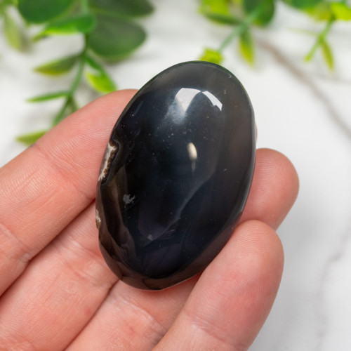 Volcano Agate (UV Reactive) Palmstone #10