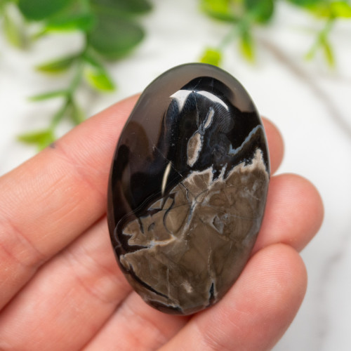 Volcano Agate (UV Reactive) Palmstone #10