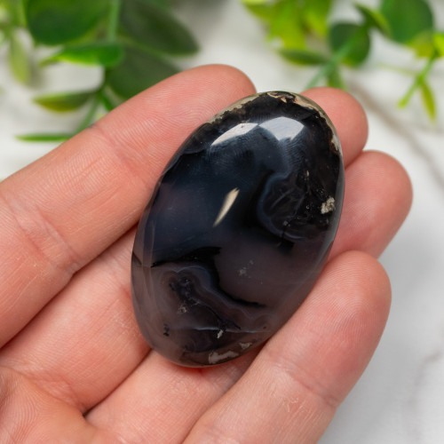 Volcano Agate (UV Reactive) Palmstone #7