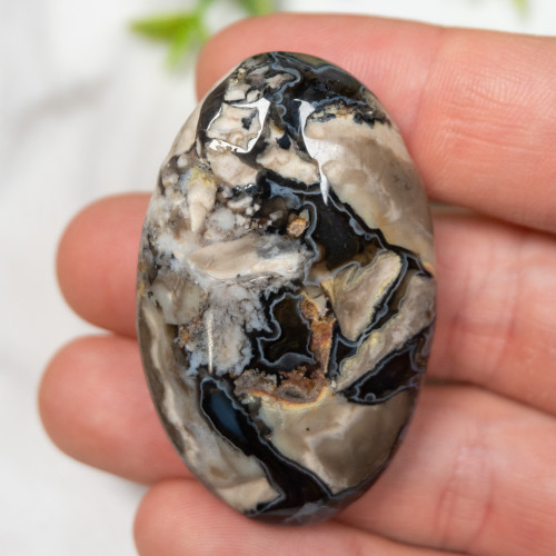 Volcano Agate (UV Reactive) Palmstone #6