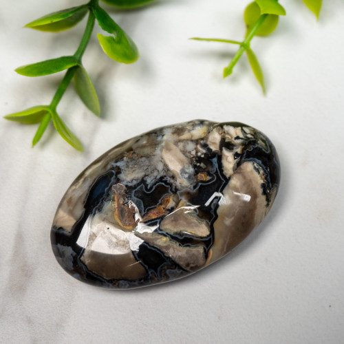 Volcano Agate (UV Reactive) Palmstone #6