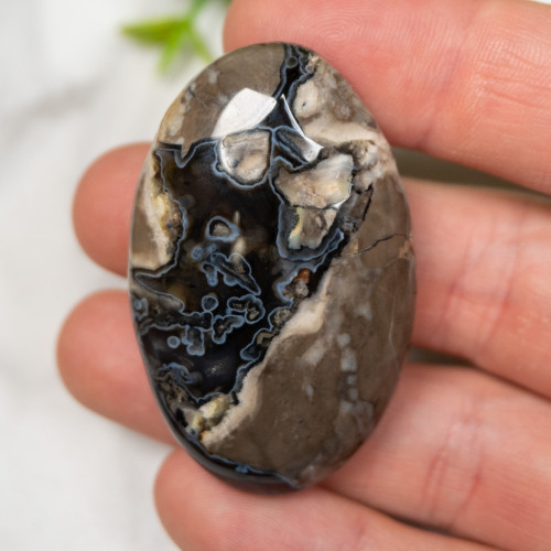 Volcano Agate (UV Reactive) Palmstone #6