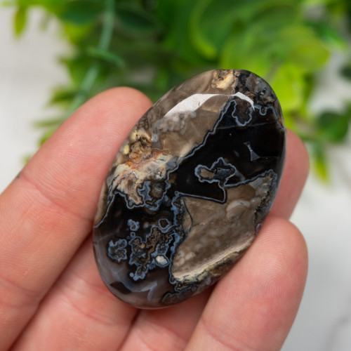 Volcano Agate (UV Reactive) Palmstone #5