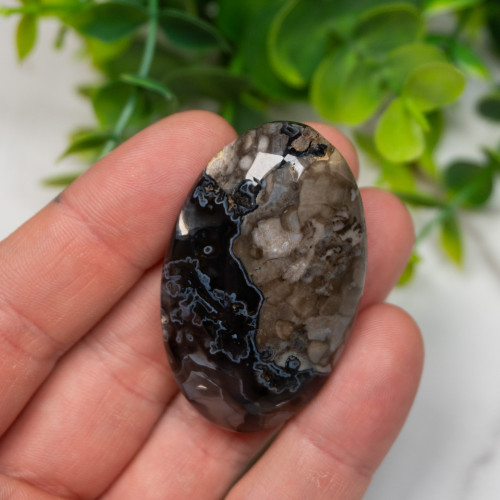 Volcano Agate (UV Reactive) Palmstone #5