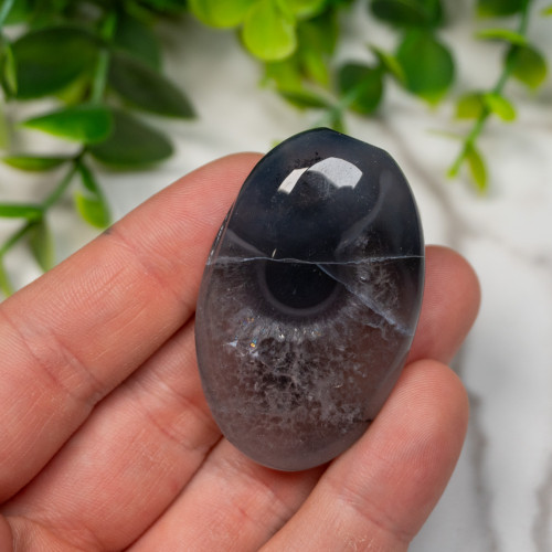 Volcano Agate (UV Reactive) Palmstone #4