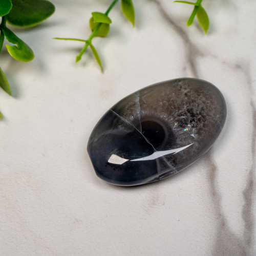 Volcano Agate (UV Reactive) Palmstone #4